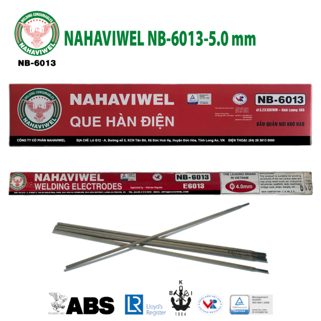 Que hàn điện Nahaviwel NB-6013 loại 5.0 mm